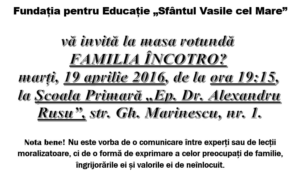Familia încotro